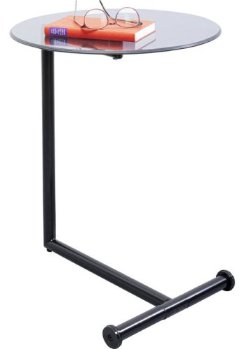 KARE DESIGN Easy Living Black sidebord, rund - glas og sort stl (46)