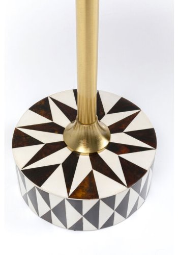 KARE DESIGN Domero Star sidebord, rund - brun/hvid polyresin og messing stl (40)