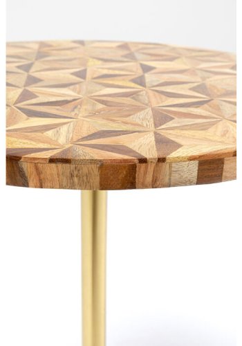 KARE DESIGN Domero Geo sidebord, rund - brun polyresin og messing stl (40)