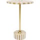 KARE DESIGN Domero Cirque sidebord, rund - guld/hvid polyresin og messing stl (40)