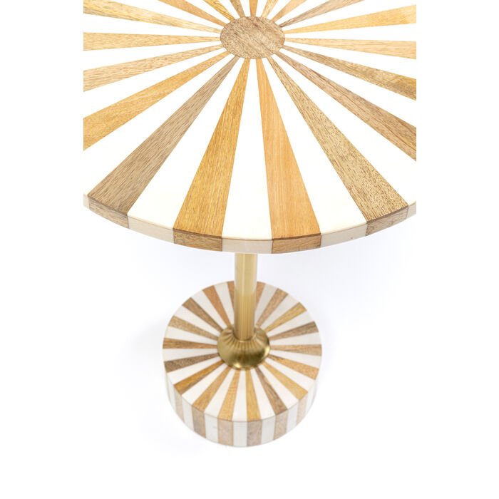 KARE DESIGN Domero Cirque sidebord, rund - guld/hvid polyresin og messing stl (40)