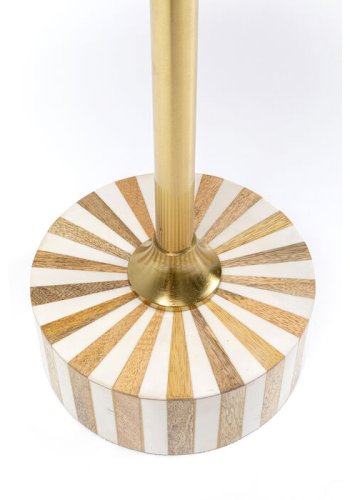 KARE DESIGN Domero Cirque sidebord, rund - guld/hvid polyresin og messing stl (40)