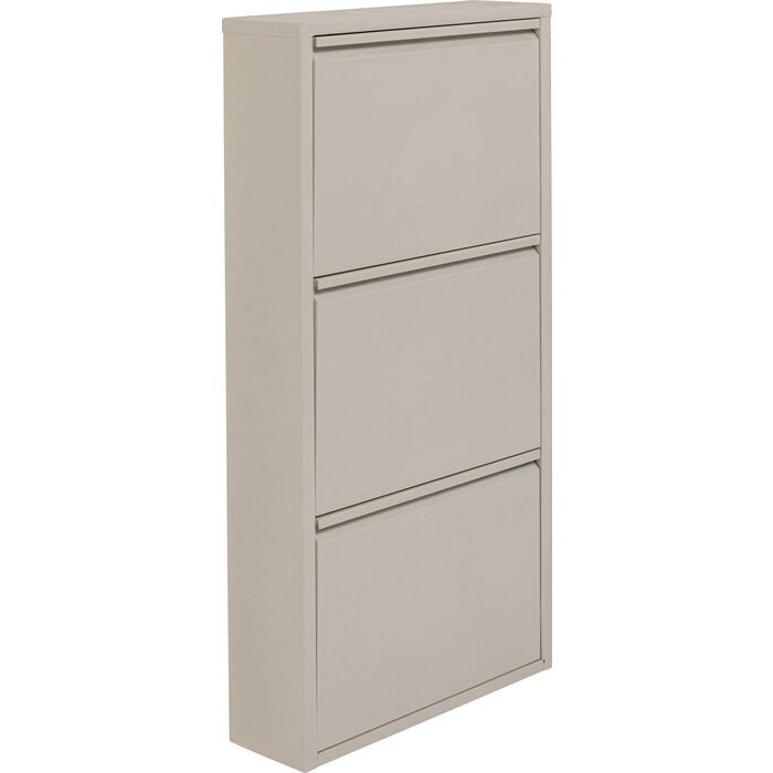 KARE DESIGN Caruso 3 skoskab, m. 3 lger - creme stl (H:104)