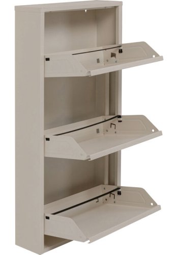 KARE DESIGN Caruso 3 skoskab, m. 3 lger - creme stl (H:104)