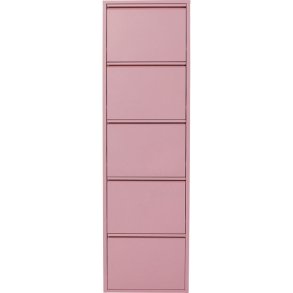 KARE DESIGN Caruso 5 skoskab, m. 5 lger - lyserd stl (H:173)