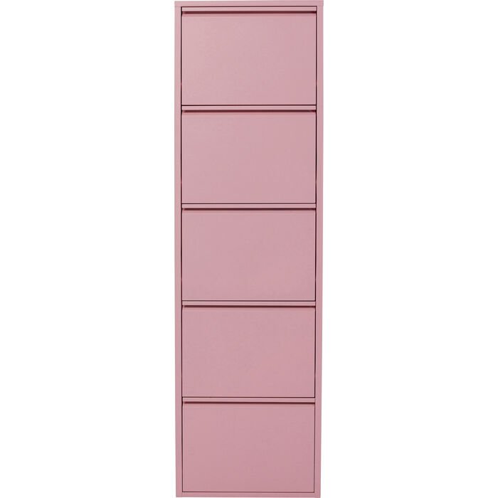 KARE DESIGN Caruso 5 skoskab, m. 5 lger - lyserd stl (H:173)