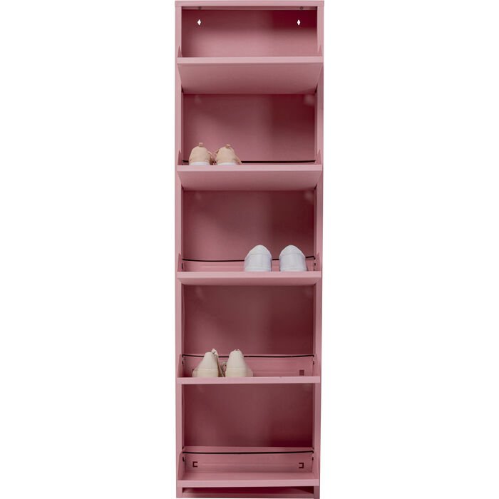 KARE DESIGN Caruso 5 skoskab, m. 5 lger - lyserd stl (H:173)