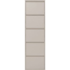 KARE DESIGN Caruso 5 skoskab, m. 5 lger - creme stl (H:173)