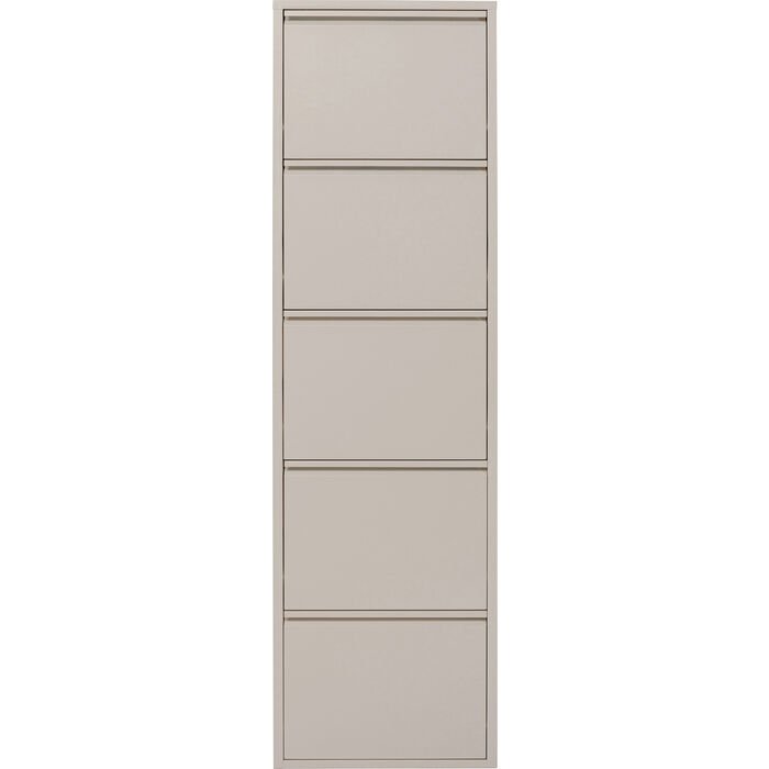 KARE DESIGN Caruso 5 skoskab, m. 5 lger - creme stl (H:173)
