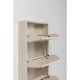 KARE DESIGN Caruso 5 skoskab, m. 5 lger - creme stl (H:173)