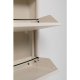 KARE DESIGN Caruso 5 skoskab, m. 5 lger - creme stl (H:173)