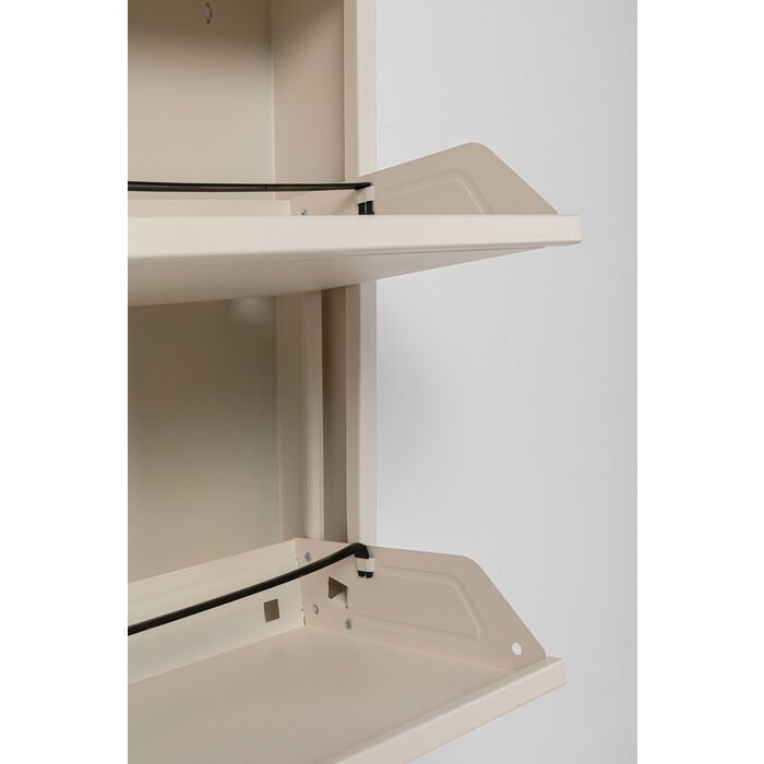KARE DESIGN Caruso 5 skoskab, m. 5 lger - creme stl (H:173)
