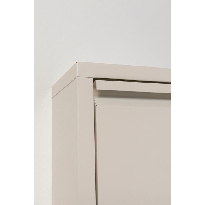 KARE DESIGN Caruso 5 skoskab, m. 5 lger - creme stl (H:173)