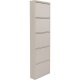 KARE DESIGN Caruso 5 skoskab, m. 5 lger - creme stl (H:173)
