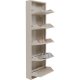KARE DESIGN Caruso 5 skoskab, m. 5 lger - creme stl (H:173)
