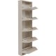KARE DESIGN Caruso 5 skoskab, m. 5 lger - creme stl (H:173)