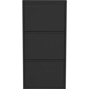 KARE DESIGN Caruso 3 skoskab, m. 3 lger - sort stl (H:104)