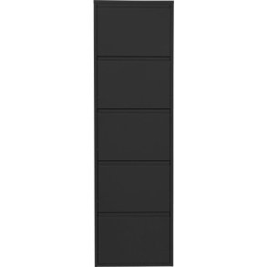 KARE DESIGN Caruso 5 skoskab, m. 5 lger - sort stl (H:173)