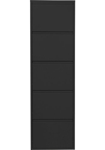 KARE DESIGN Caruso 5 skoskab, m. 5 lger - sort stl (H:173)