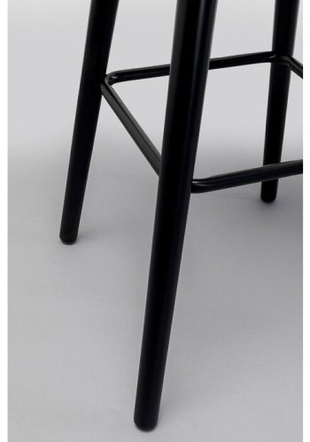 KARE DESIGN York Counter barstol,  m rygln og fodsttte - sort ABS plast og sort stl
