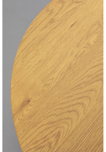 KARE DESIGN Schickeria sofabord, rund - egefarvet laminat og hvid stl (80)