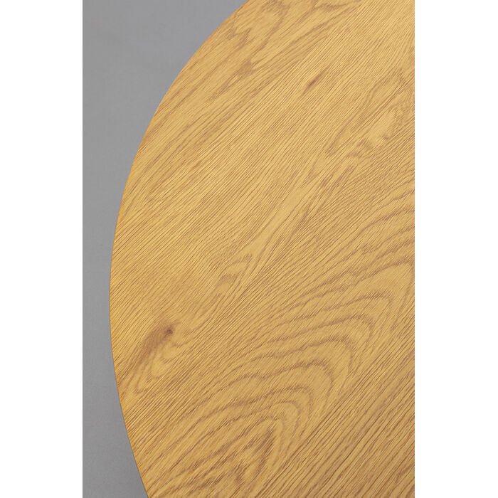 KARE DESIGN Schickeria sofabord, rund - egefarvet laminat og hvid stl (80)