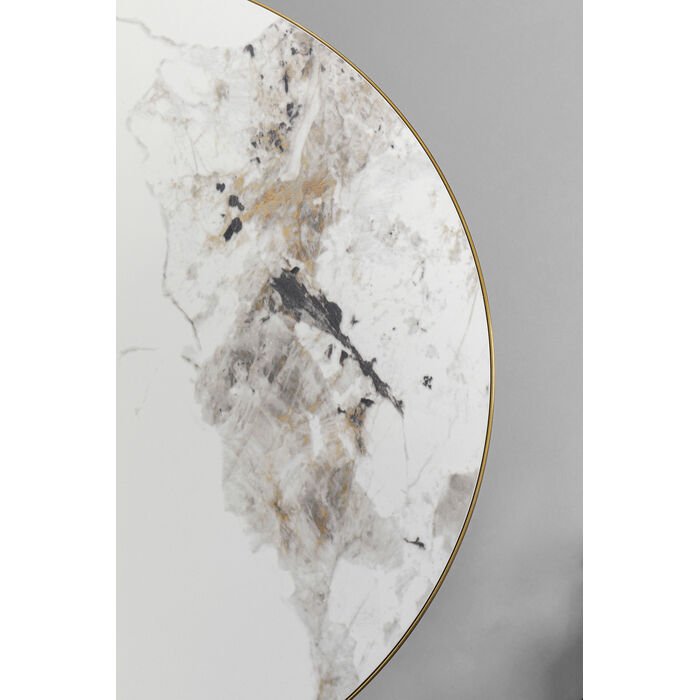 KARE DESIGN Cono sofabord, rund - hvid/gr stentj, brun repapir og guld stl (50)