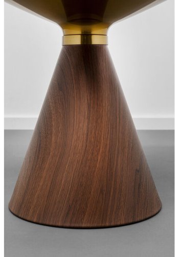 KARE DESIGN Cono sofabord, rund - valnddefarvet finér, brun repapir og guld stl (50)