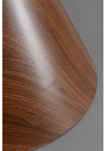 KARE DESIGN Cono spisebord, rund - valnddefarvet finér, brun repapir og guld stl (120)