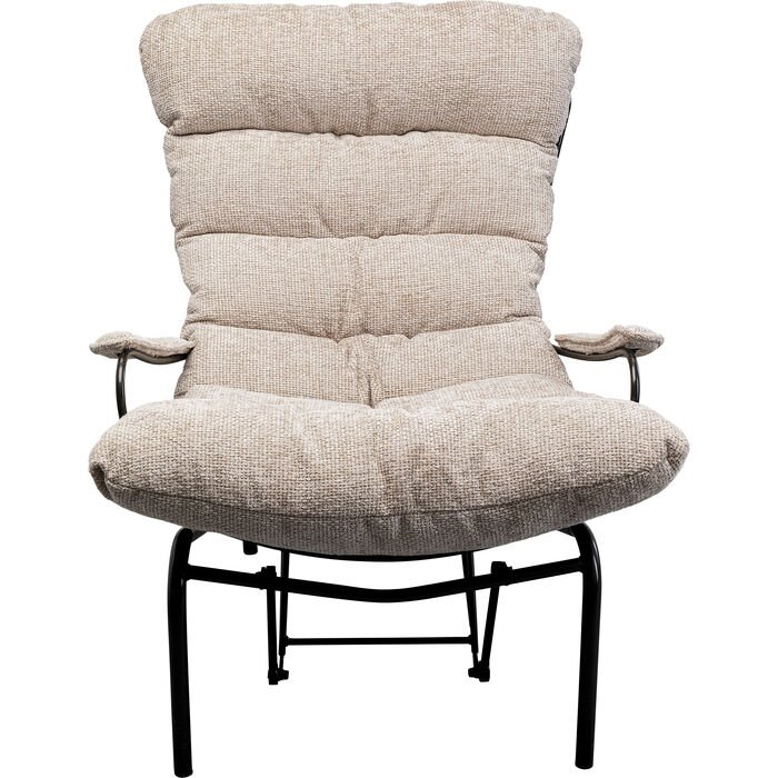 KARE DESIGN Vienna Swing gyngestol og skammel - beige polyester og stl