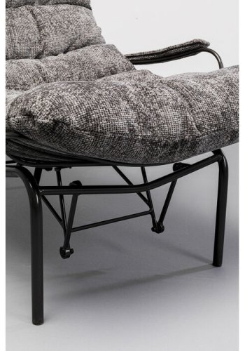 KARE DESIGN Vienna Swing gyngestol og skammel - gr polyester og stl