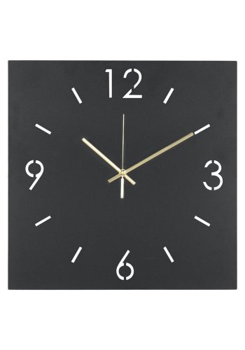 SPINDER DESIGN Time vgur, kvadratisk - sort stl (40x40)