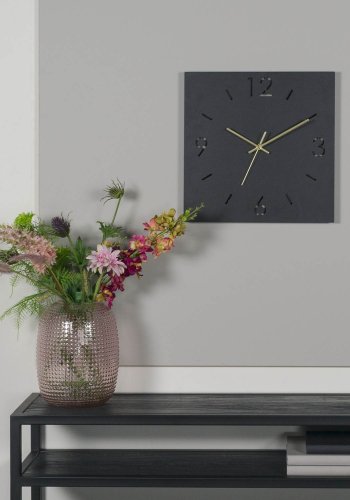 SPINDER DESIGN Time vgur, kvadratisk - sort stl (40x40)