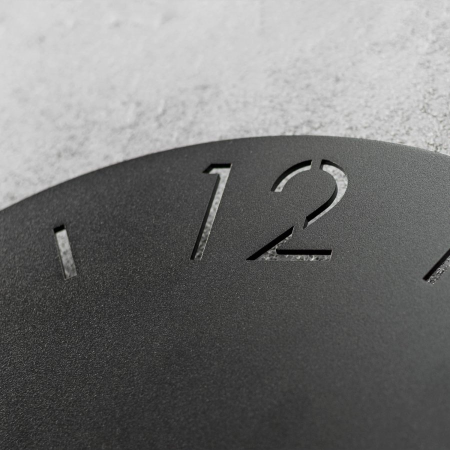 SPINDER DESIGN Time vgur, rund - sort stl (60)