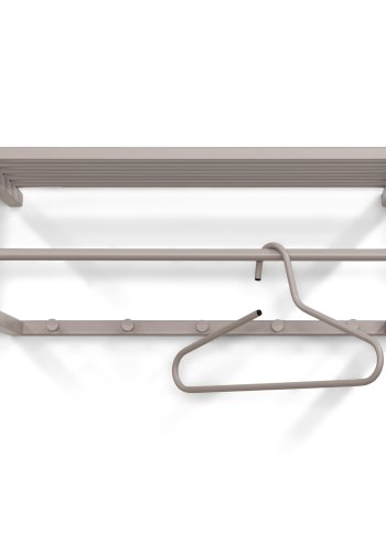 SPINDER DESIGN Marco Color Edition hattehylde, m. 5 knager og 1 bjlestang - silky taupe stl