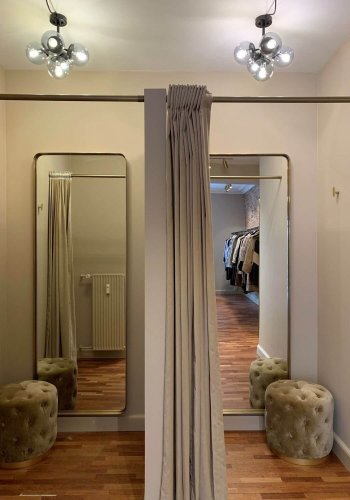 KARE DESIGN Curve Rectangular Brass spejl - spejlglas og messingbelagt ramme, firkantet (200x70)