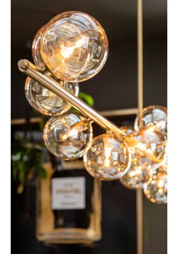 KARE DESIGN Scala Balls guldfarvet loftlampe - glas og stl (150cm)