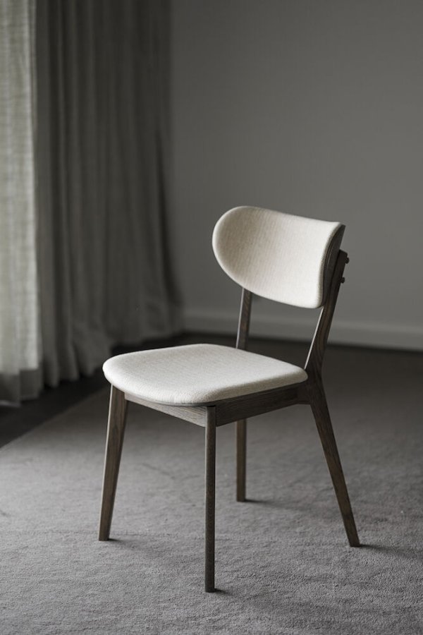 ROWICO Kato spisebordsstol - beige stof og brun eg