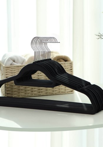 SONGMICS tjbjle, skridsikker, 2 hak, buksestang, 360 graders drejekrog - sort fljl (st med 50)