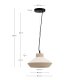 KAVE HOME Portol beige keramisk loftslampe