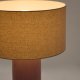 KAVE HOME Tonerisk keramisk bordlampe med lilla finish og bomuld