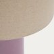 KAVE HOME Tonerisk keramisk bordlampe med lilla finish og bomuld