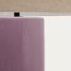 KAVE HOME Tonerisk keramisk bordlampe med lilla finish og bomuld