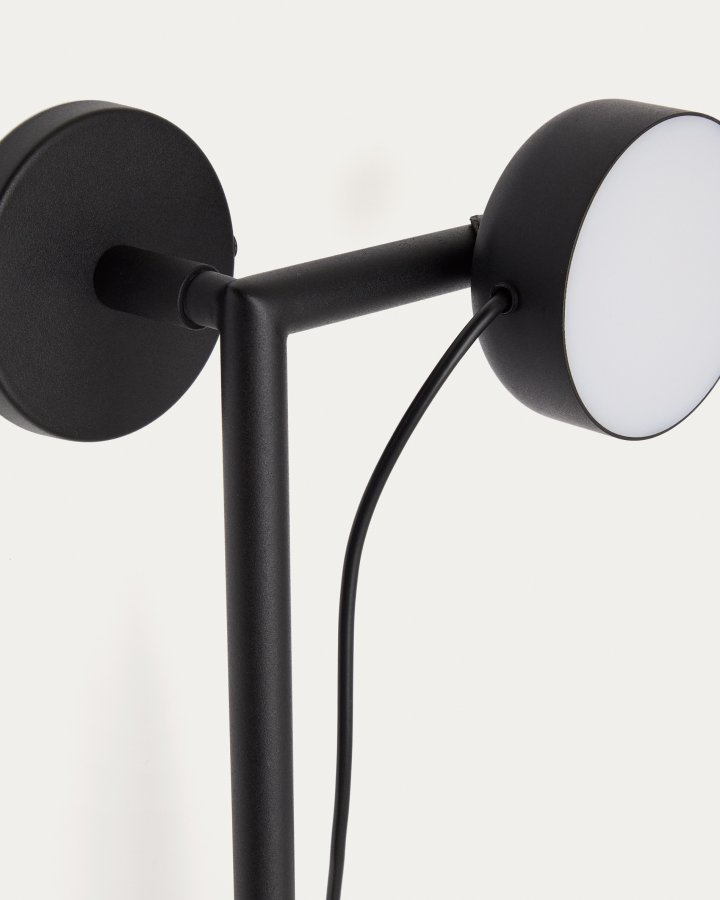 KAVE HOME Orey sort metal vgmonteret lysarmatur med multi-position spotlight