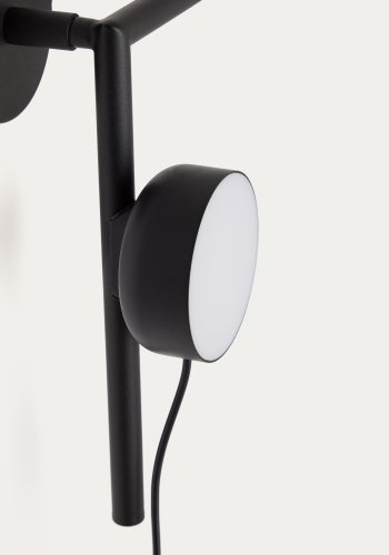 KAVE HOME Orey sort metal vgmonteret lysarmatur med multi-position spotlight