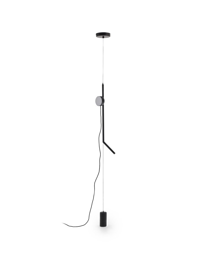 KAVE HOME Orey sort metal lampestander med multi-position spotlight