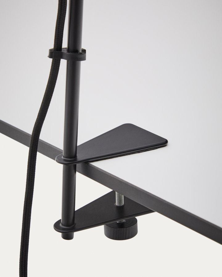KAVE HOME Jula skrivebordslampe med klemme i sort metal