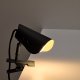 KAVE HOME Jula lille lampe med klemme i sort metal