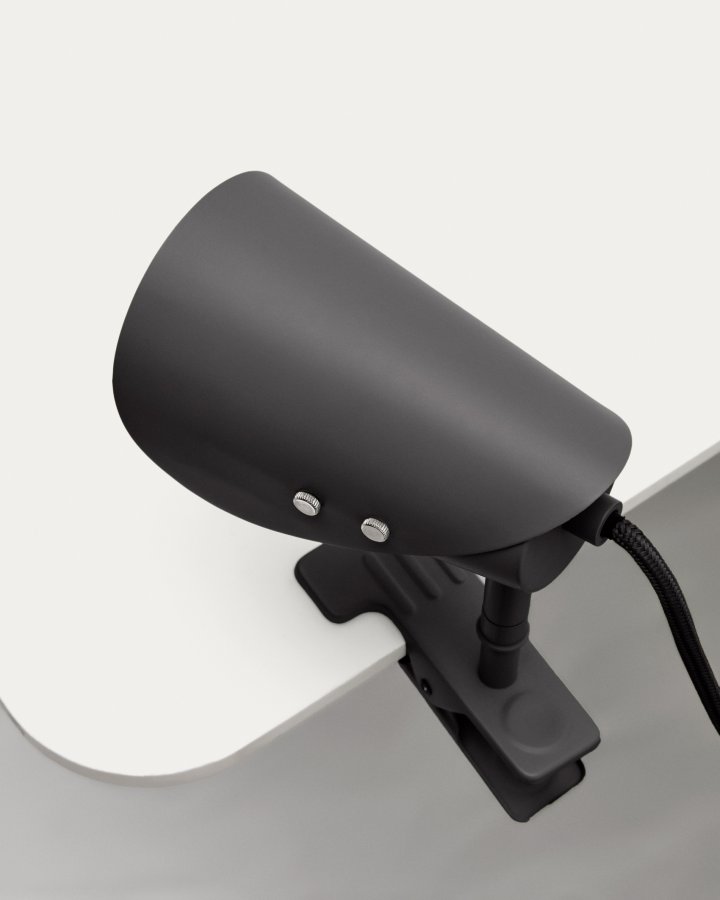 KAVE HOME Jula lille lampe med klemme i sort metal