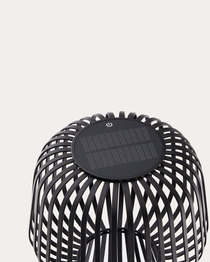 KAVE HOME Reiba solar bordlampe i sort metal
